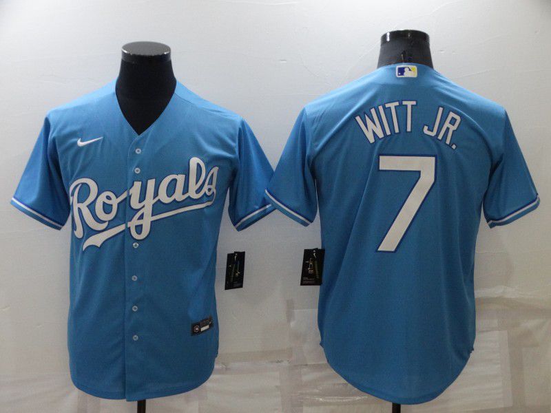 Men Kansas City Royals #7 Witt jr Light Blue Game Nike 2022 MLB Jersey->chicago bears->NFL Jersey